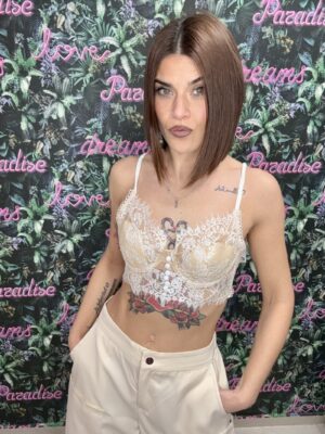 Bralette de encaje para mujer