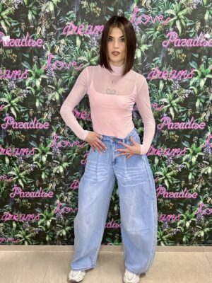 Pantalón brillo ballon mujer